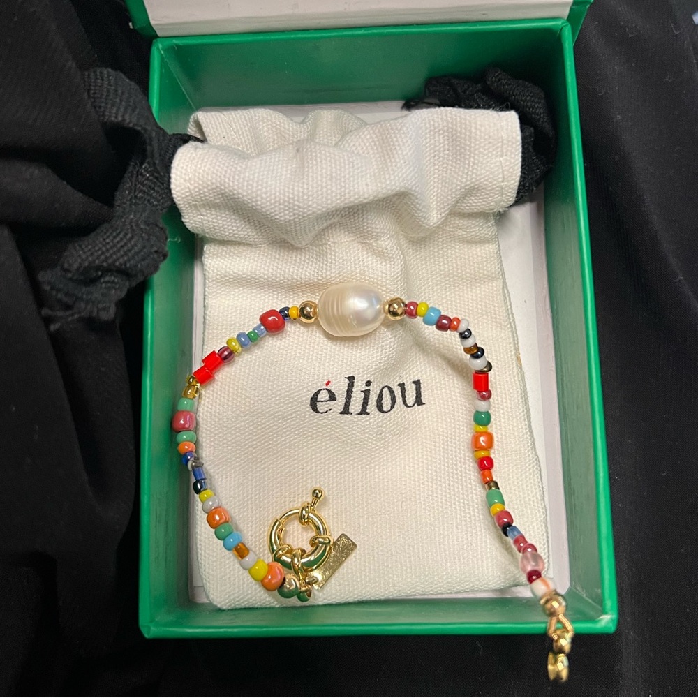 éliou Multicolor Beaded Bracelet with Pearl